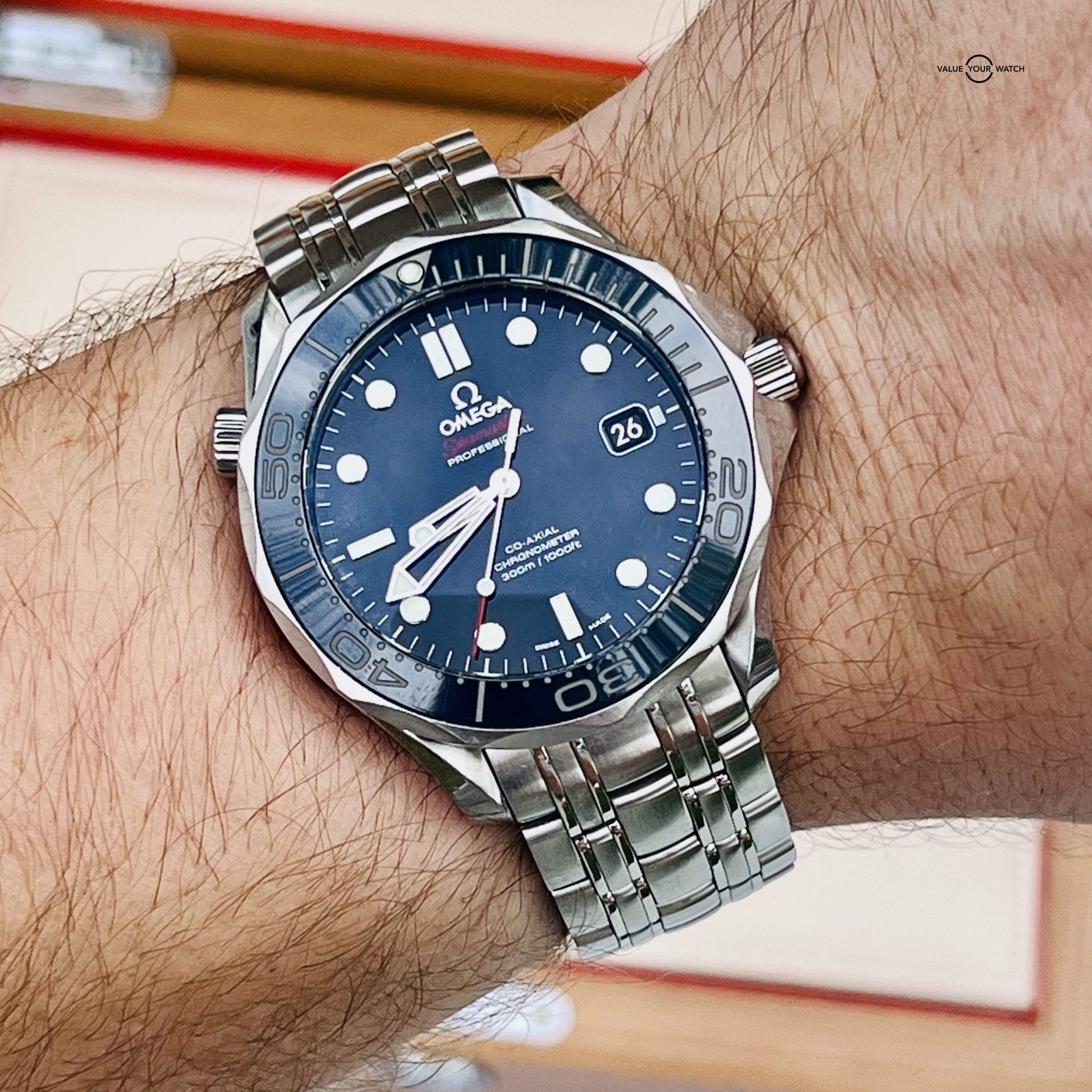 Omega Seamaster Professional Blue 212.30.41.20.03.001 Men’s Dive Watch w/ Box & Papers - Image 8