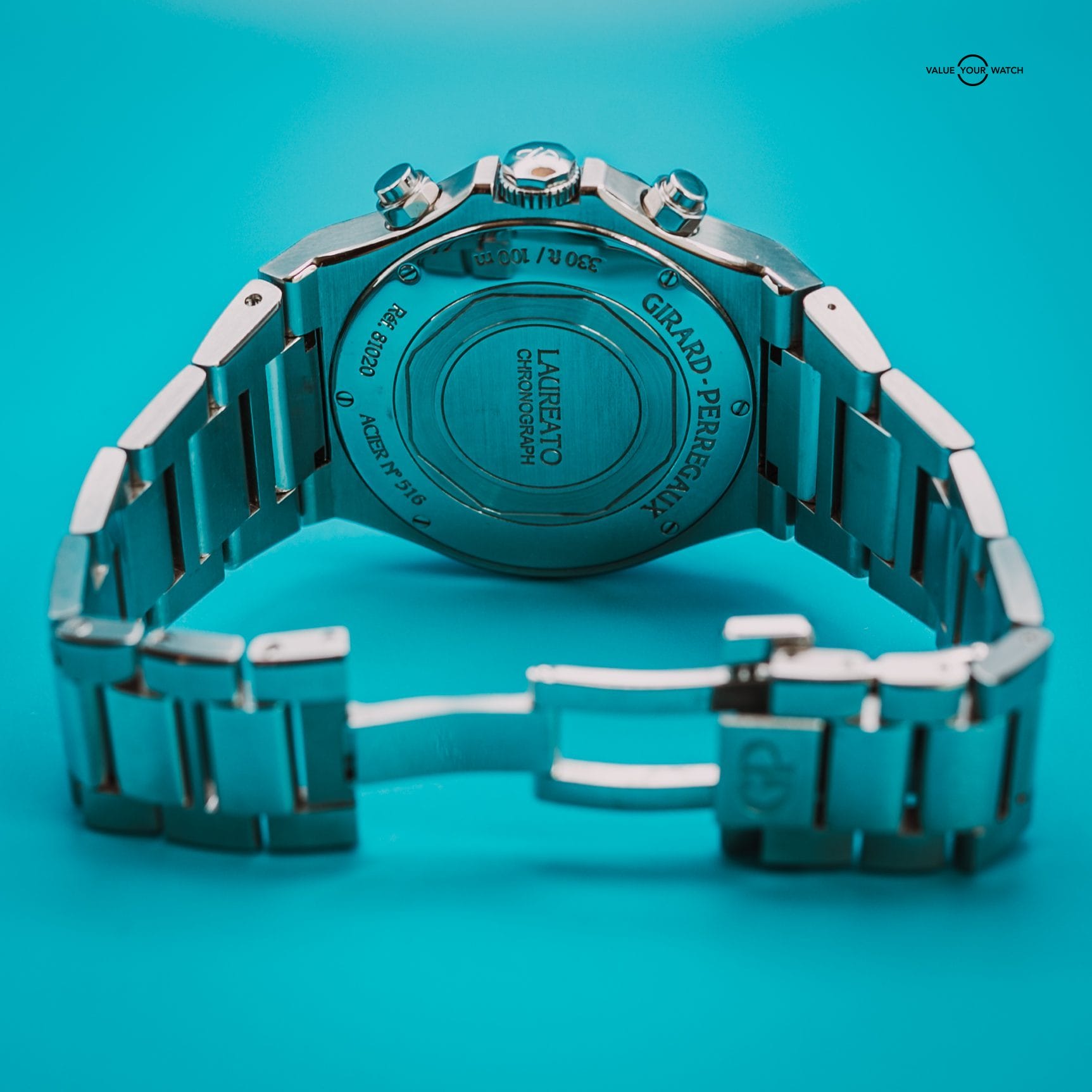 Girard Perregaux Laureato Chronograph, 42mm Blue Dial (81020-11-631-11A) - FULL SET - Image 8