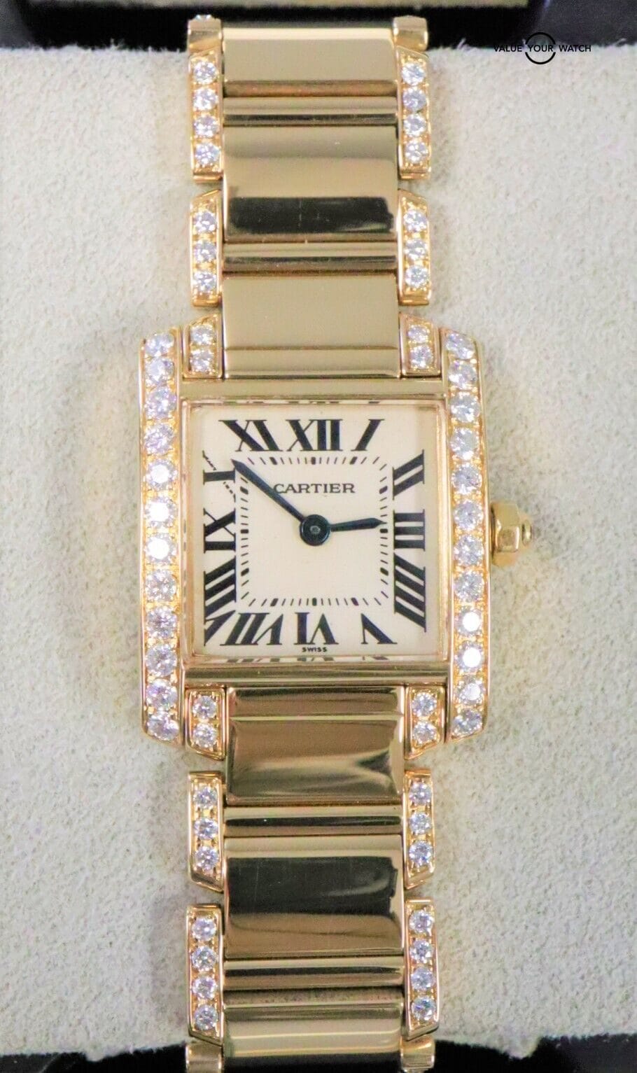 Cartier Tank Française W50002N2 Small 18K Yellow Gold Ladies Watch! - Image 2