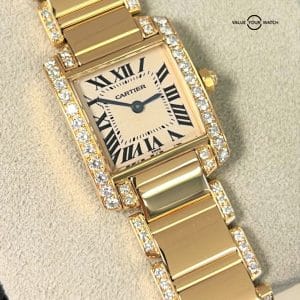 Cartier Tank Française W50002N2 Small 18K Yellow Gold Ladies Watch!