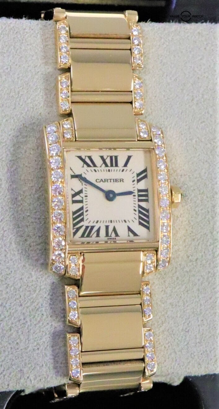 Cartier Tank Française W50002N2 Small 18K Yellow Gold Ladies Watch! - Image 4