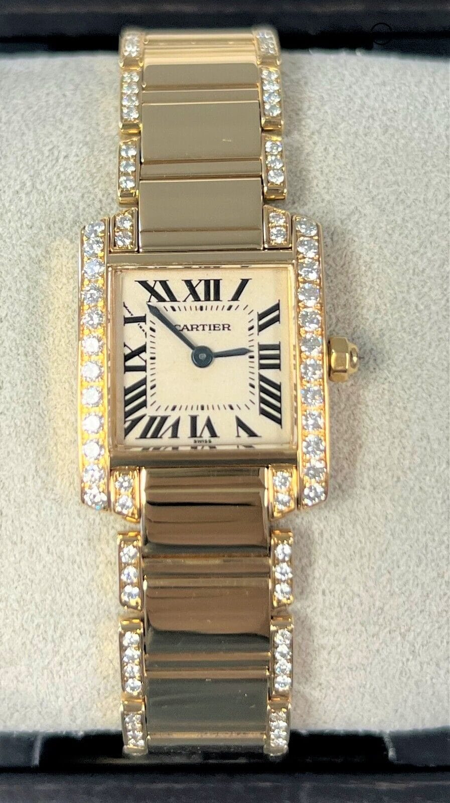 Cartier Tank Française W50002N2 Small 18K Yellow Gold Ladies Watch! - Image 5
