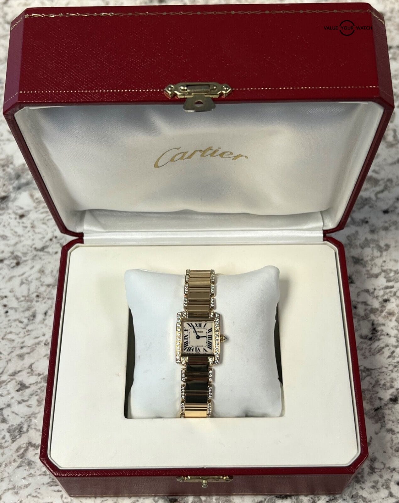 Cartier Tank Française W50002N2 Small 18K Yellow Gold Ladies Watch! - Image 6