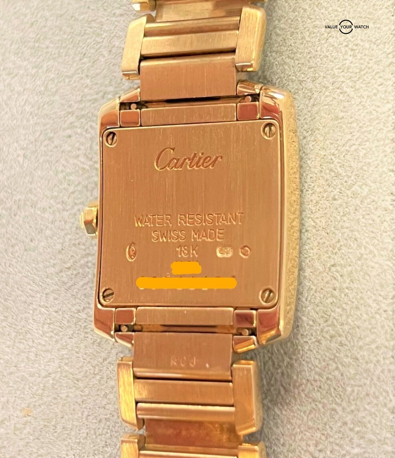 Cartier Tank Française W50002N2 Small 18K Yellow Gold Ladies Watch! - Image 9