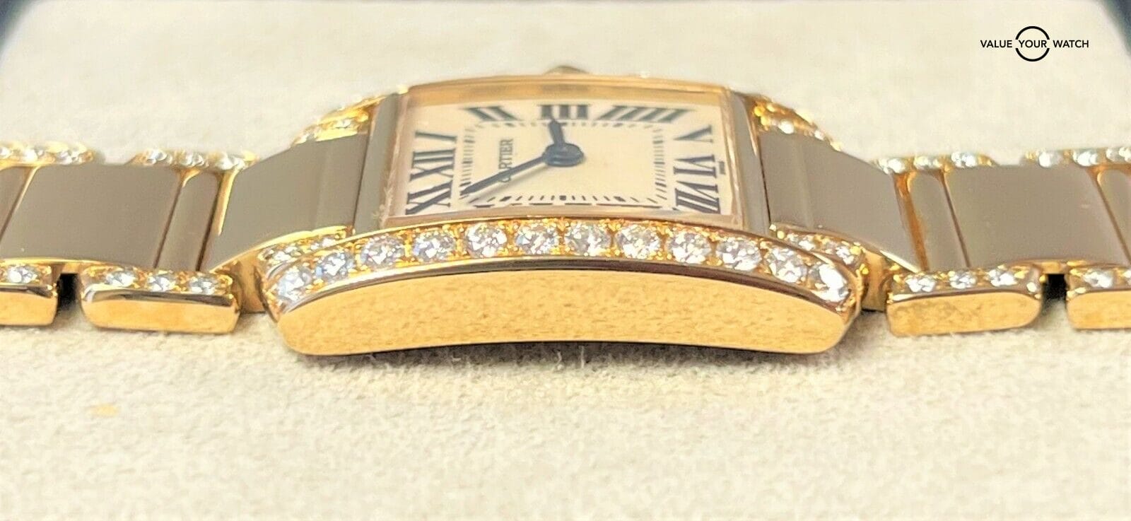 Cartier Tank Française W50002N2 Small 18K Yellow Gold Ladies Watch! - Image 11