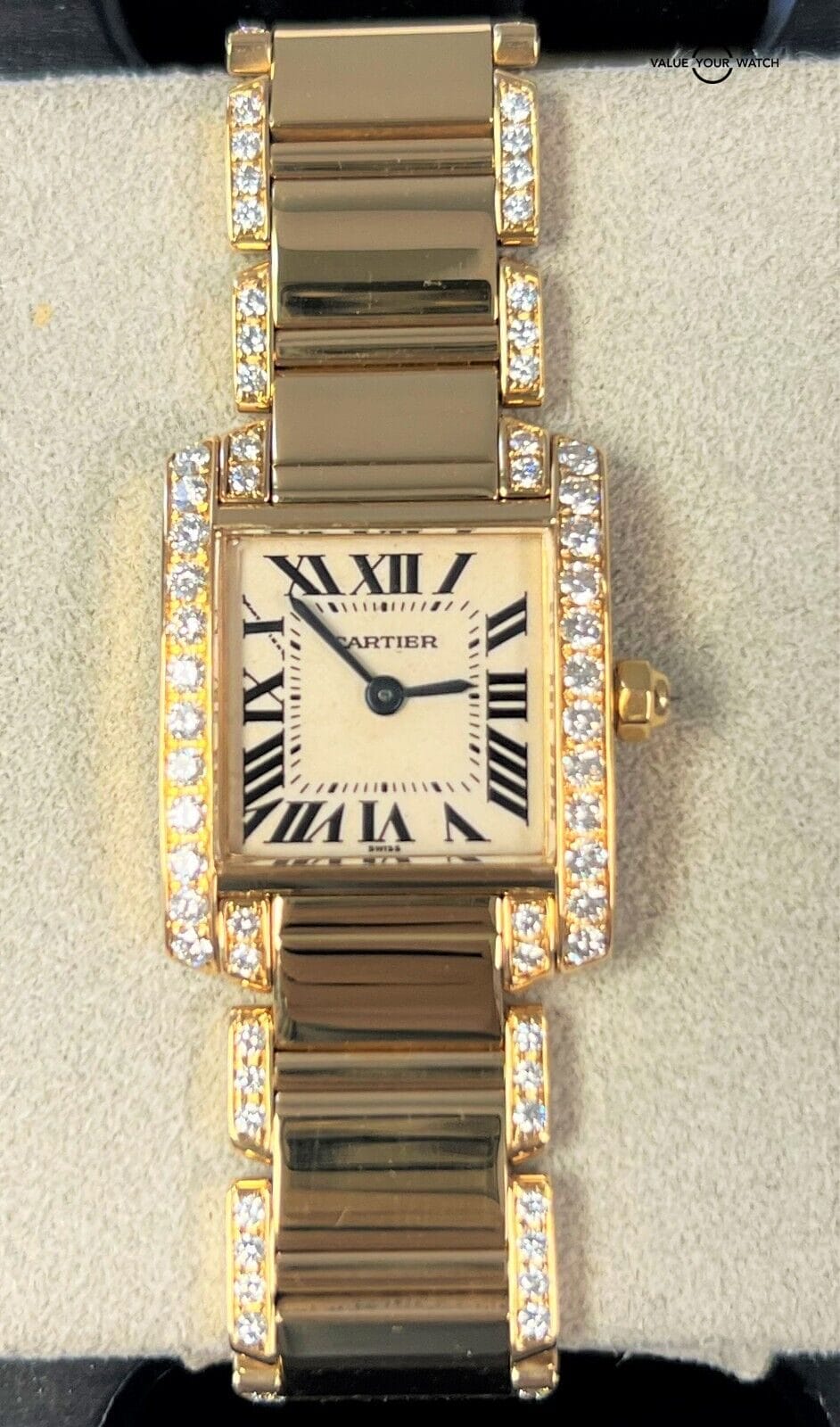 Cartier Tank Française W50002N2 Small 18K Yellow Gold Ladies Watch! - Image 14