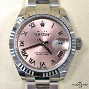 2019 Rolex Lady Datejust 28mm Pink Roman Dial 279174 BOXES/PAPERS