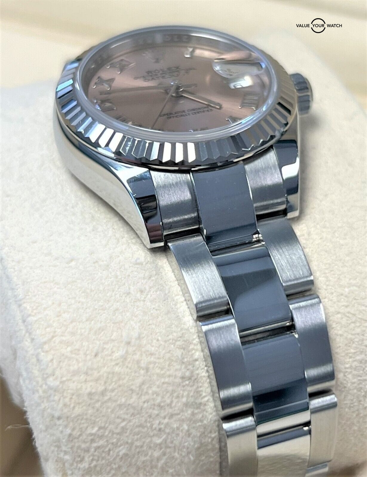 2019 Rolex Lady Datejust 28mm Pink Roman Dial 279174 BOXES/PAPERS! - Image 16