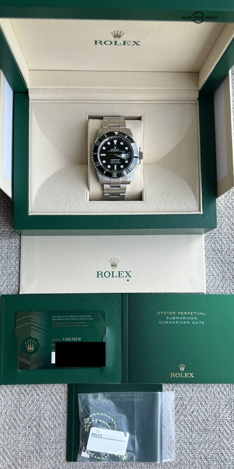 2022 Complete Rolex Submariner Date 126610LN Black Dial Black Bezel - Image 9