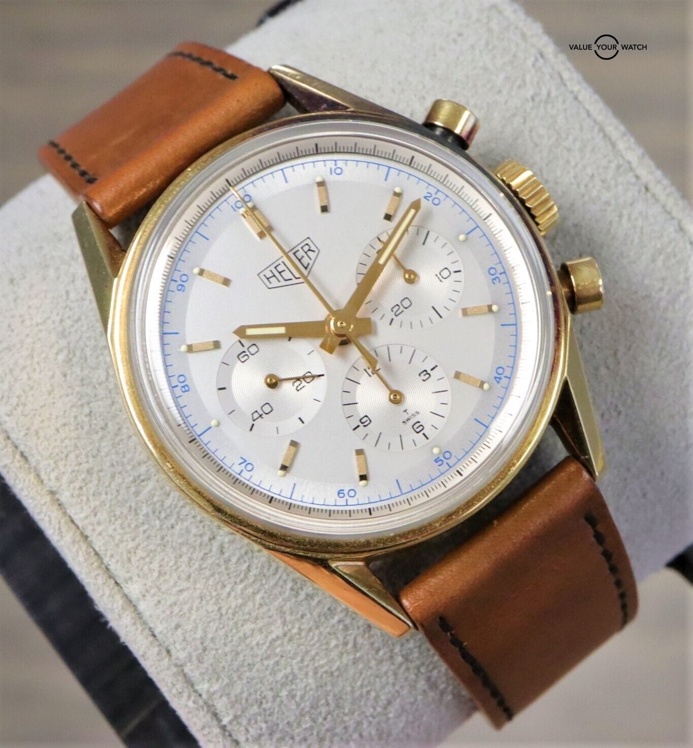 Tag Heuer Carrera Reissue 1964 CS3140 18K Yellow Gold! Value