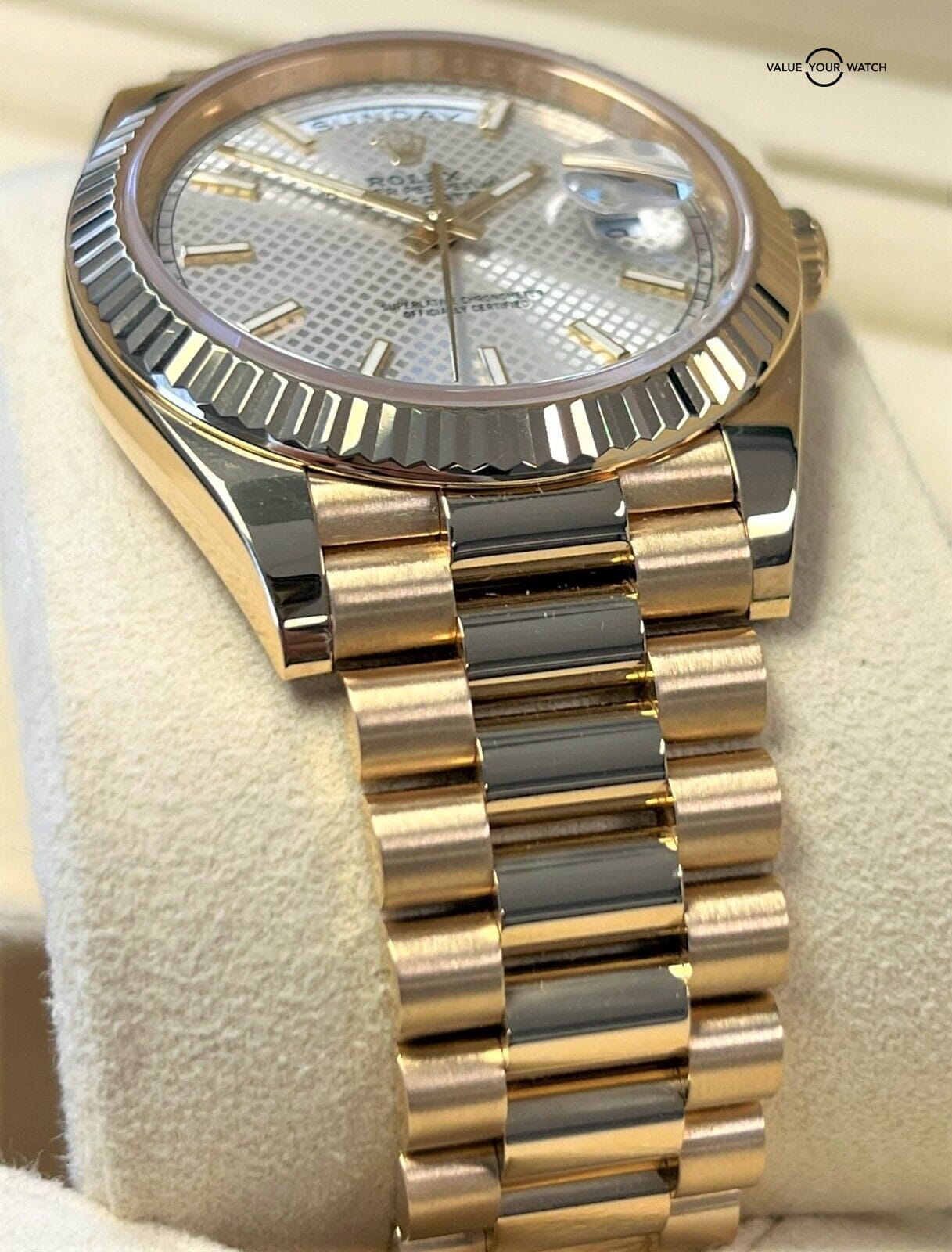 Rolex 228238 Day-Date 40mm Silver Motif Dial 18K Yellow Gold 2021/BOXES/PAPERS! - Image 18