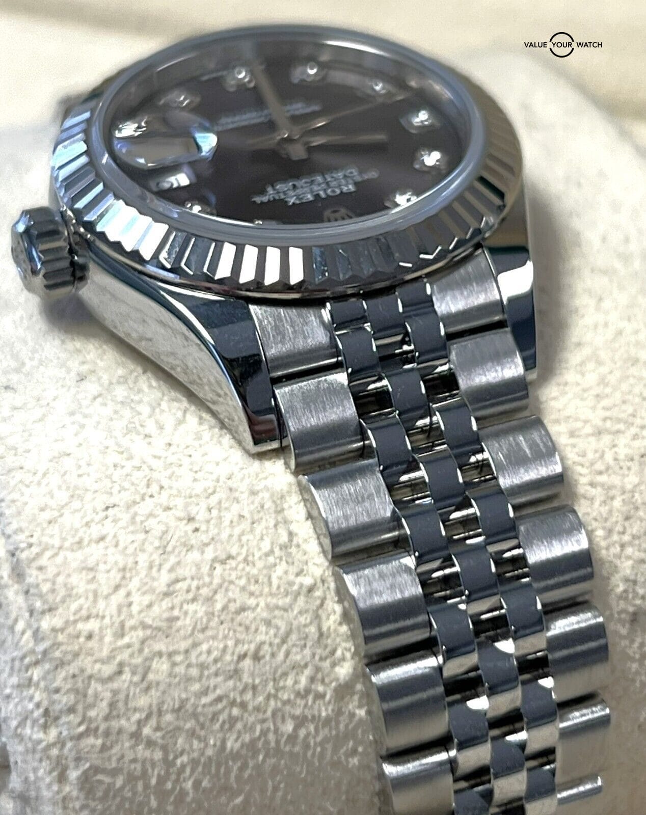 2019 Rolex Lady Datejust 28mm Dark Grey Diamond Dial 279174 BOXES/PAPERS! - Image 8