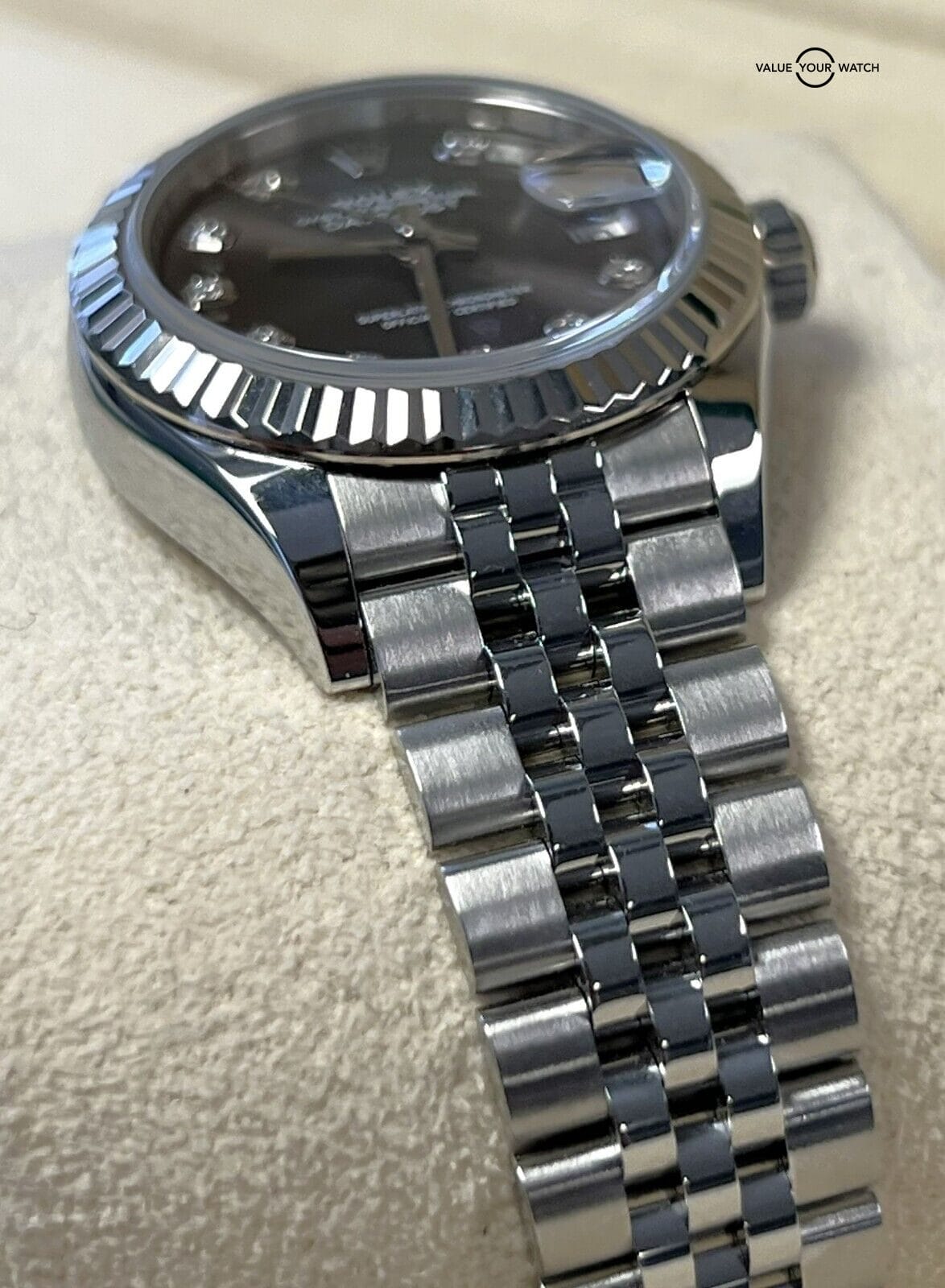 2019 Rolex Lady Datejust 28mm Dark Grey Diamond Dial 279174 BOXES/PAPERS! - Image 9