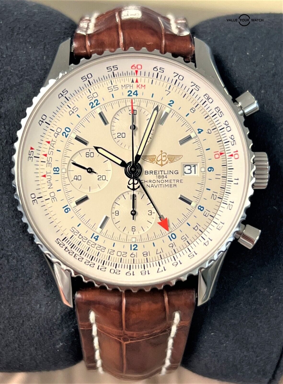 Breitling Navitimer World GMT 46 Silver Dial A24322 BOXES/PAPERS! - Image 7