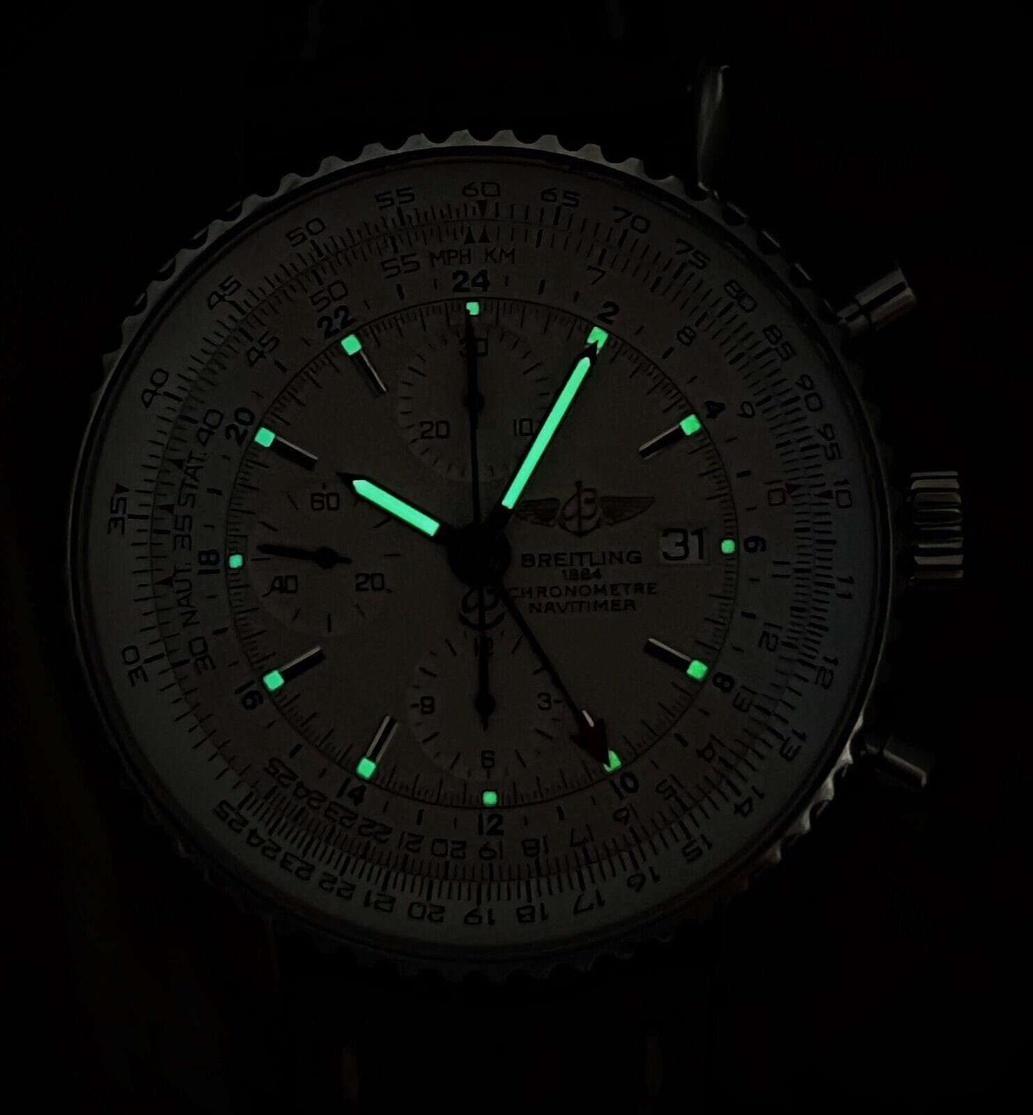 Breitling Navitimer World GMT 46 Silver Dial A24322 BOXES/PAPERS! - Image 10