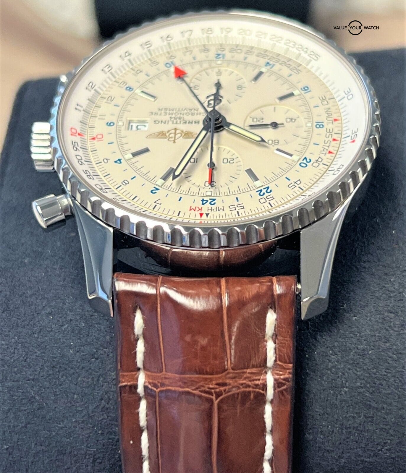 Breitling Navitimer World GMT 46 Silver Dial A24322 BOXES/PAPERS! - Image 15