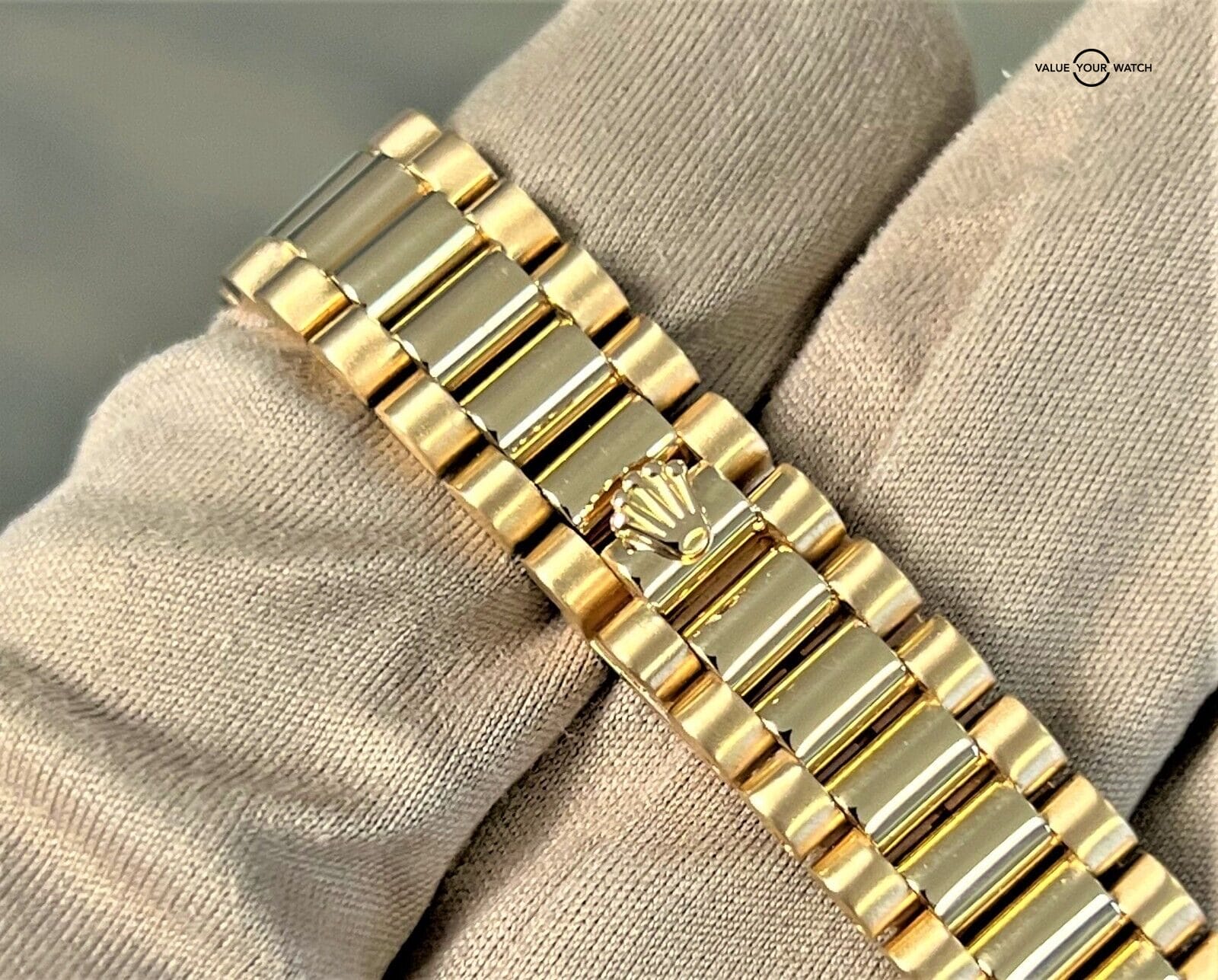 Rolex Ladies Datejust in 18K Gold and Factory-Set Diamonds with President  Bracelet