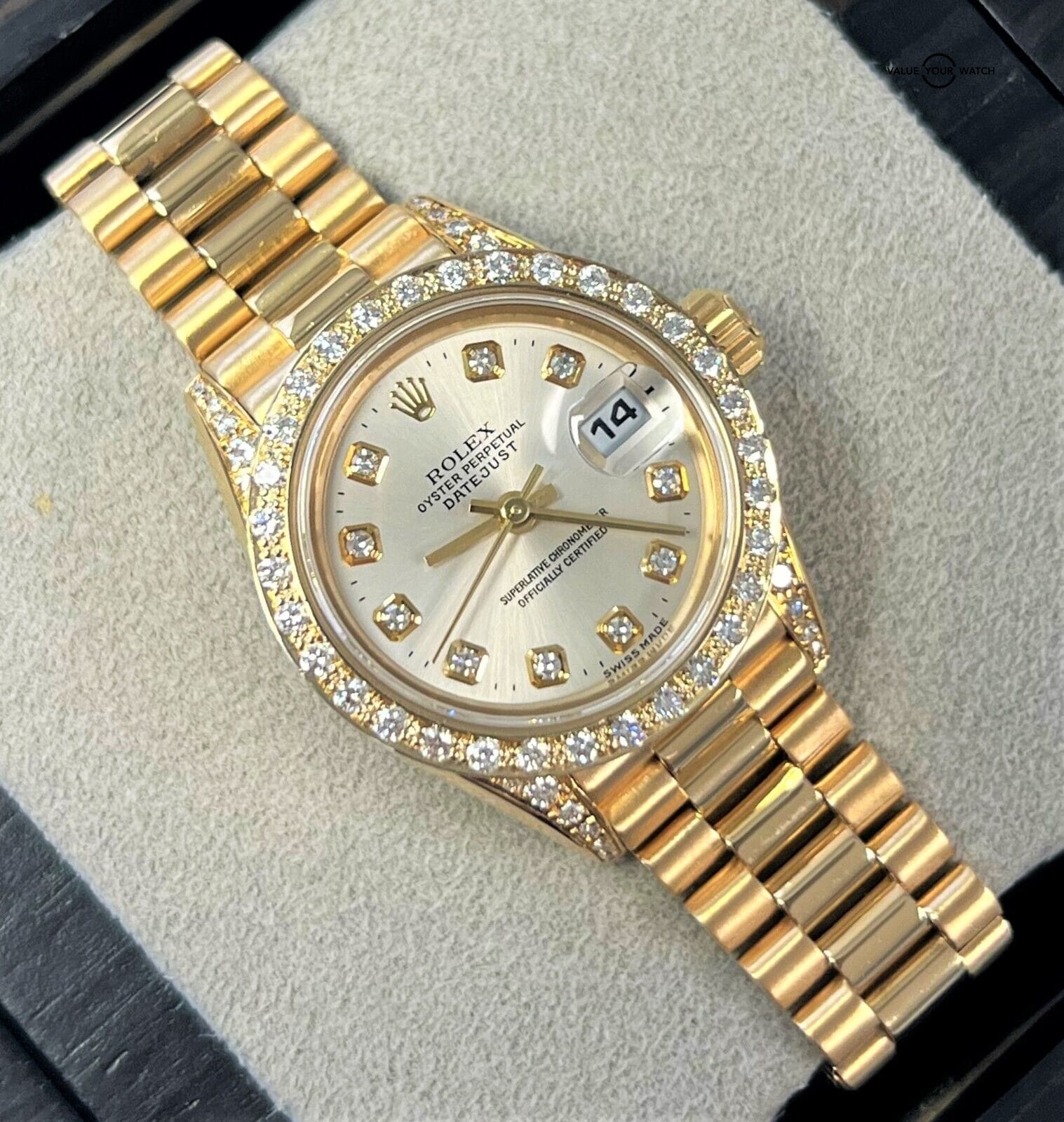 Rolex Datejust Lady - Gold President Watches From SwissLuxury