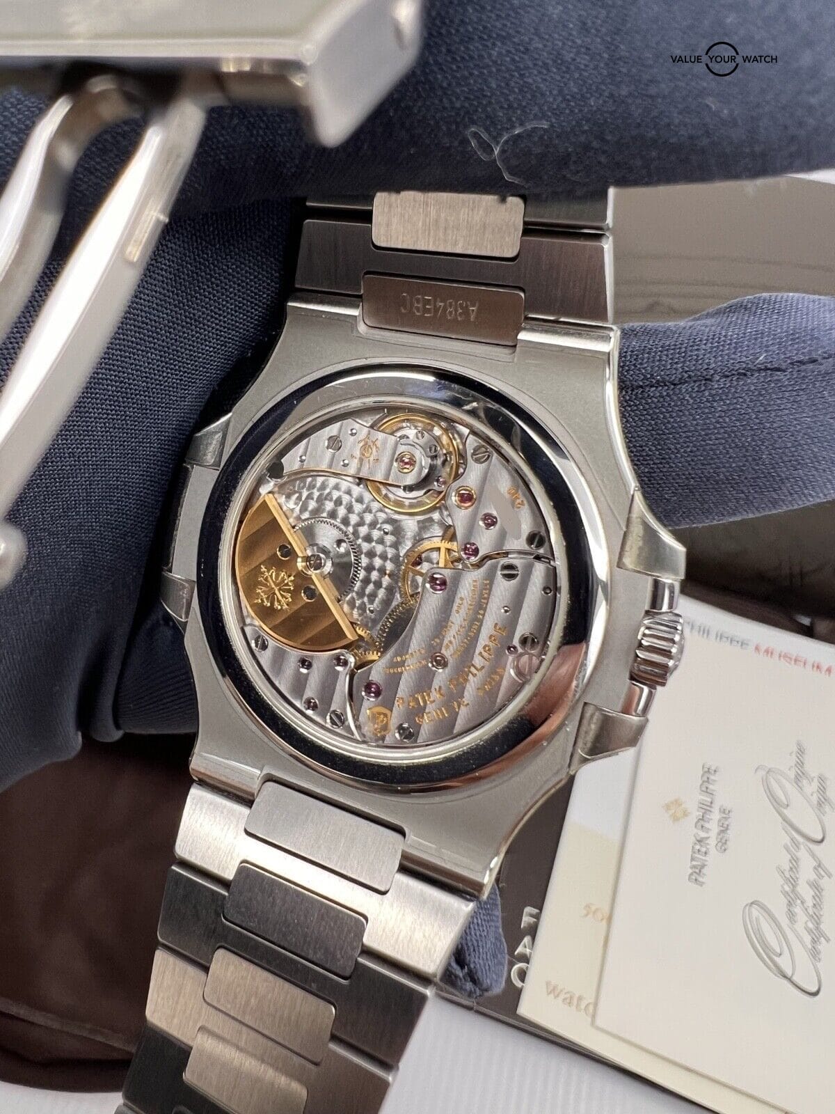 MINT 2014 Patek Philippe Blue Dial Nautilus 40mm Papers Power Reserve Moonphase - Image 4