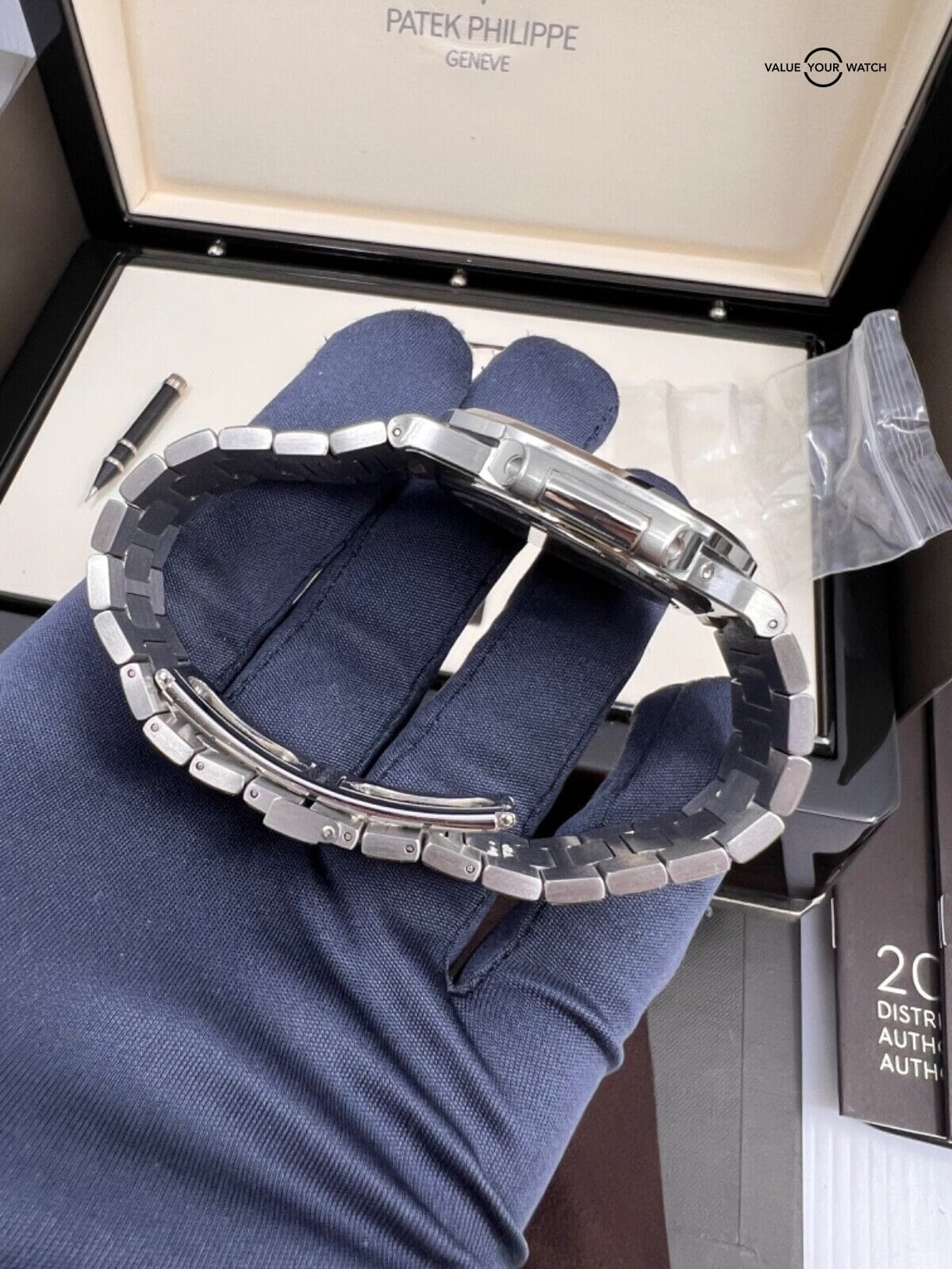 MINT 2014 Patek Philippe Blue Dial Nautilus 40mm Papers Power Reserve Moonphase - Image 7