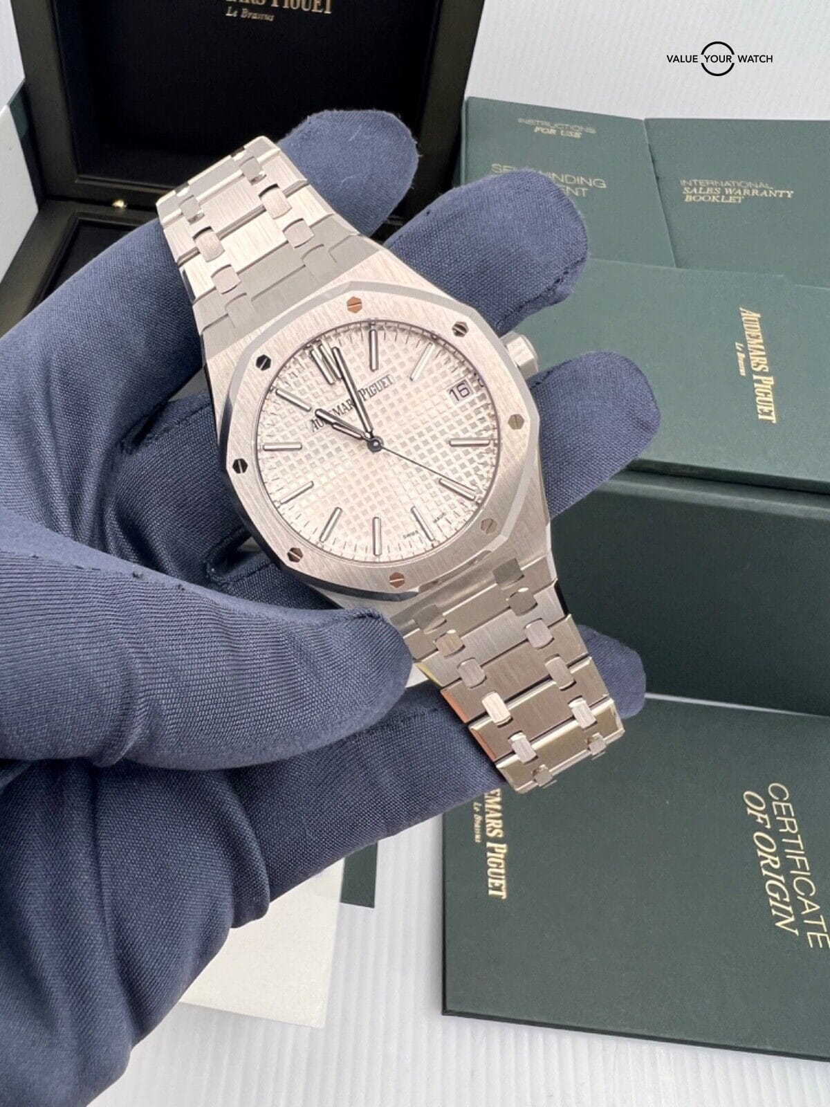 New Complete Set 2022 Audemars Piguet Royal Oak 50th Anniversary White Dial