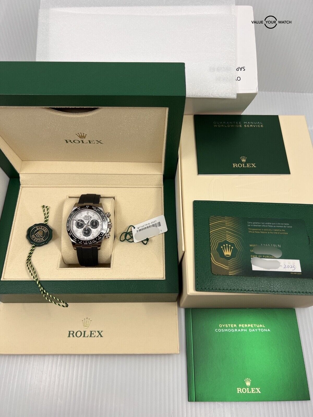 2023 New Unworn White Tag Stickers Meteorite Dial White Gold Oysterflex Daytona - Image 3