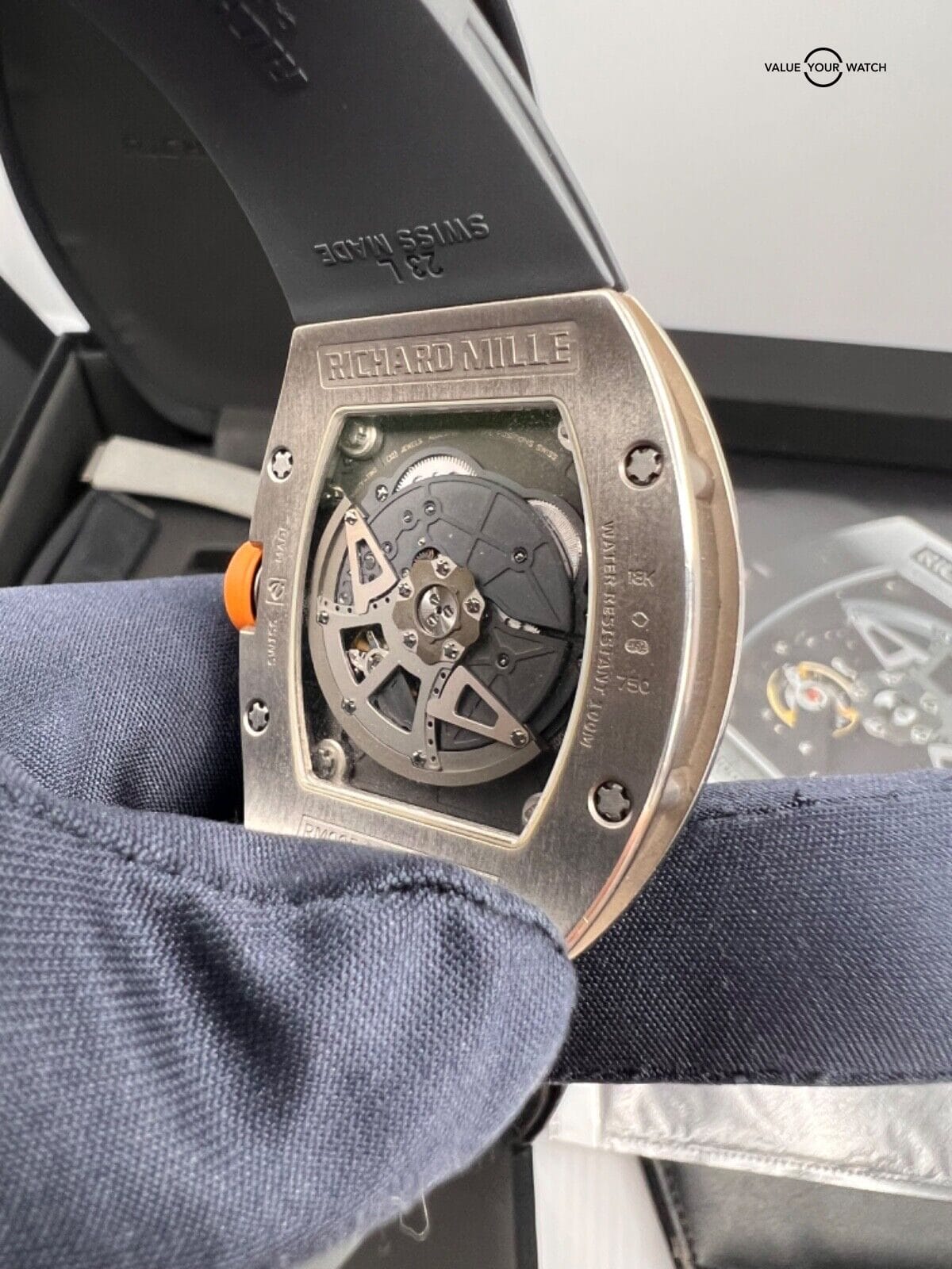 Richard Mille Box Papers 5 Straps RM 005 Automatic 18k White Gold Skeleton dial - Image 3