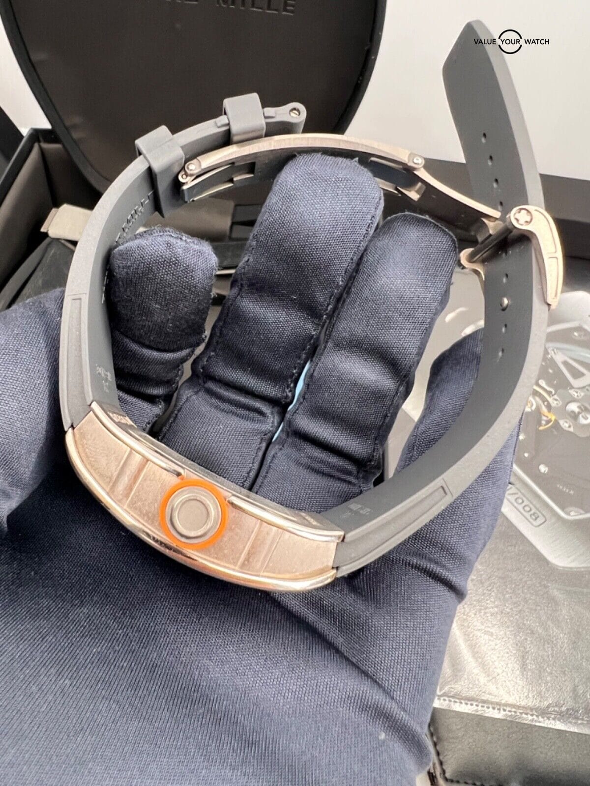 Richard Mille Box Papers 5 Straps RM 005 Automatic 18k White Gold Skeleton dial - Image 4