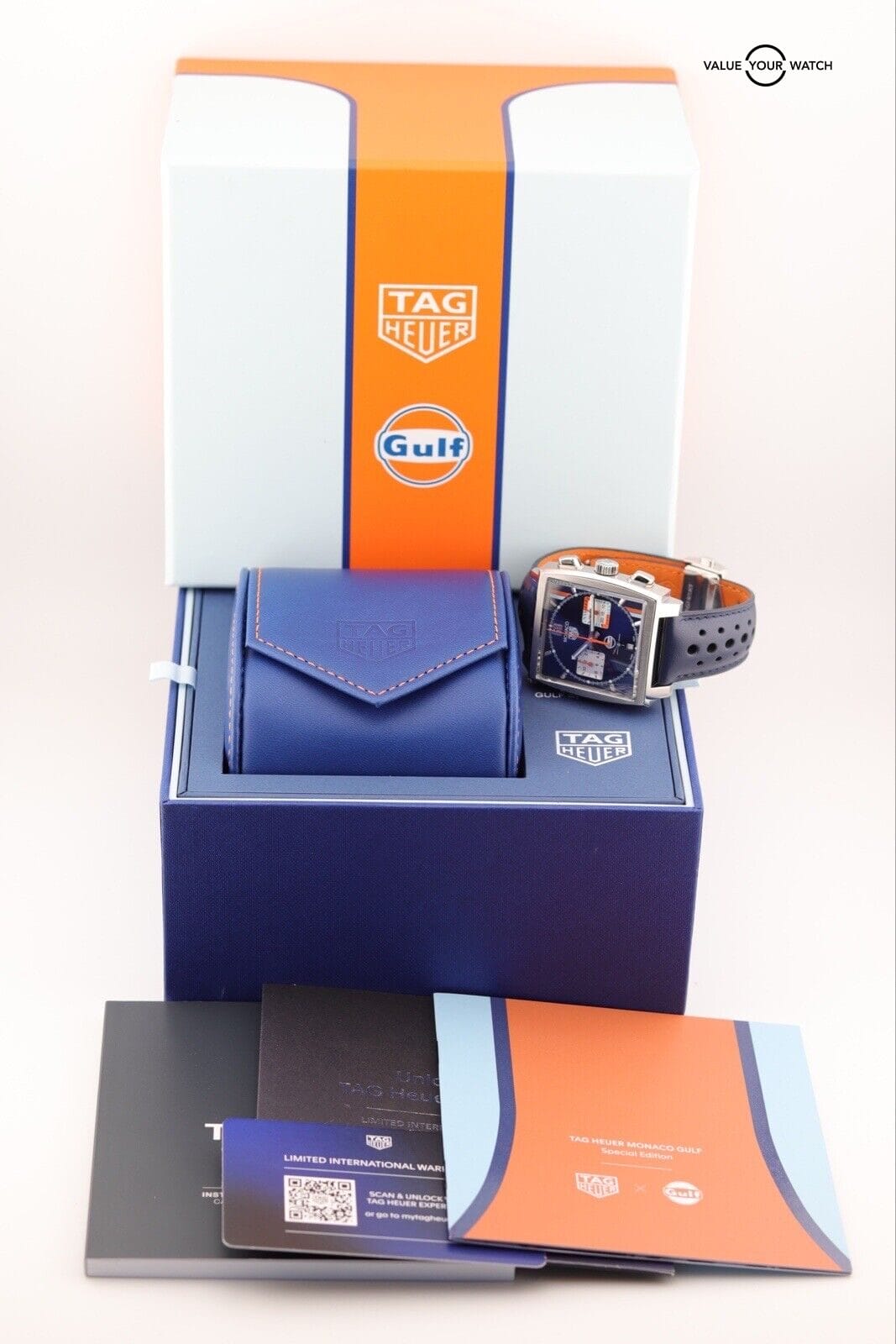 Tag Heuer Monaco Calibre 02 Gulf Edition CBL2111 Box Card