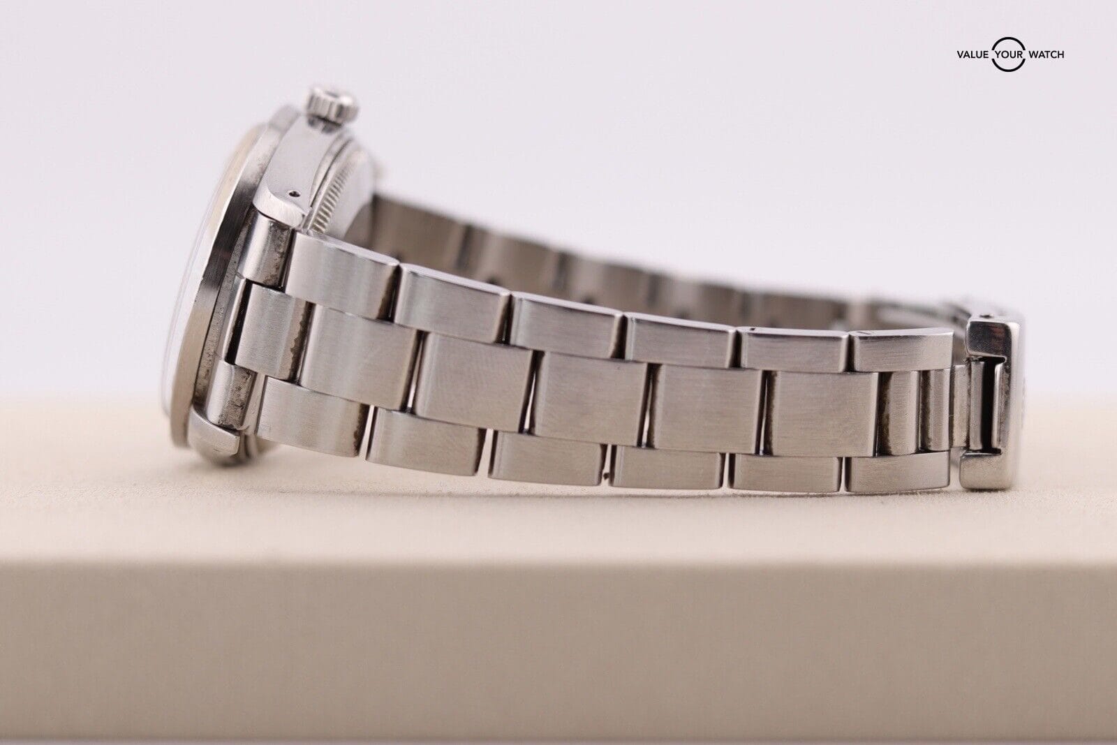 Rolex Date Engine Turned Silver Men's Watch - 15010 - Image 6