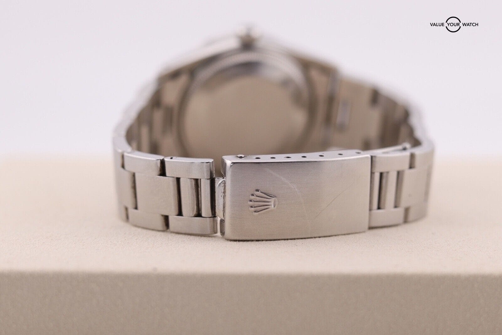 Rolex Date Engine Turned Silver Men's Watch - 15010 - Image 7