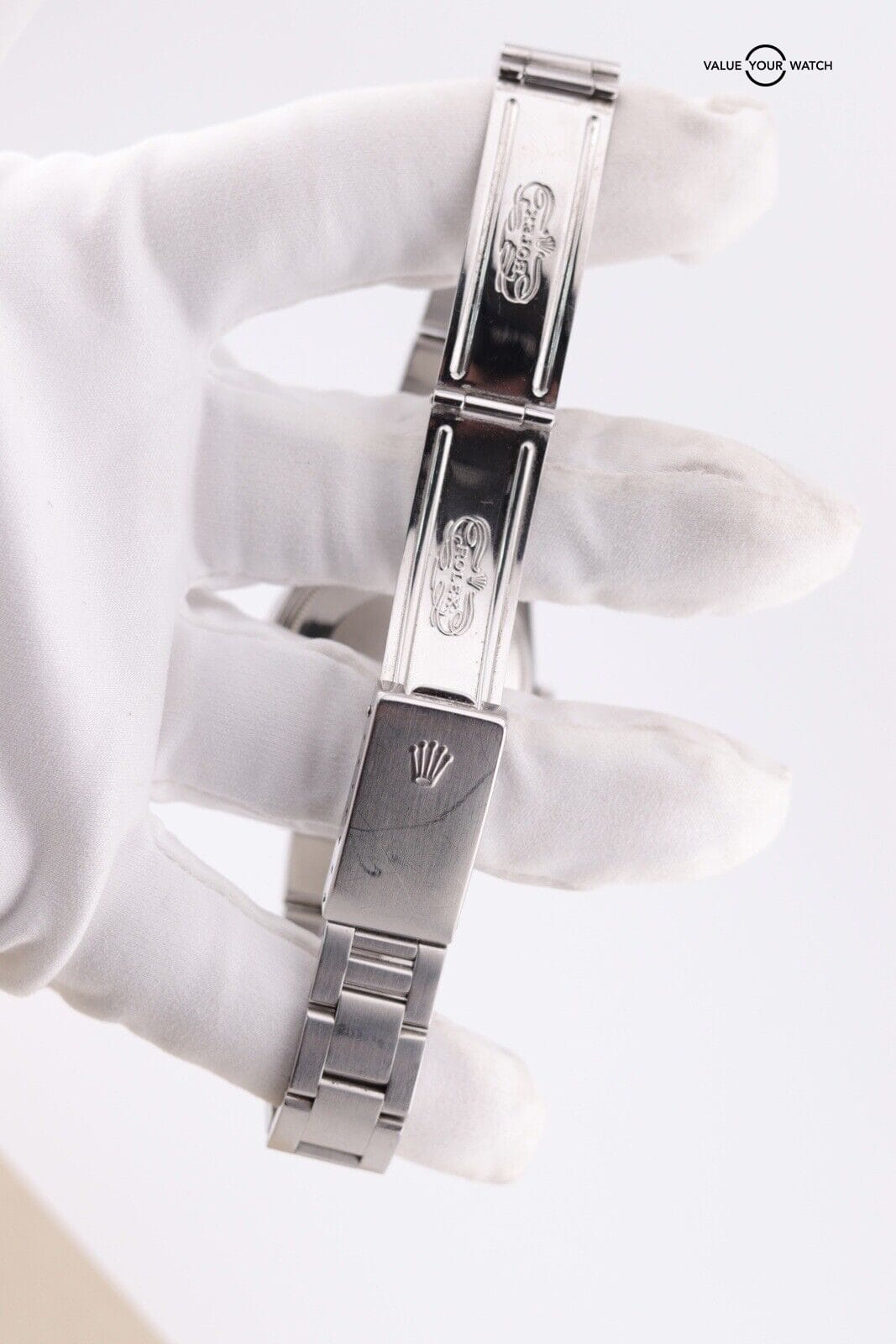 Rolex Date Engine Turned Silver Men's Watch - 15010 - Image 13