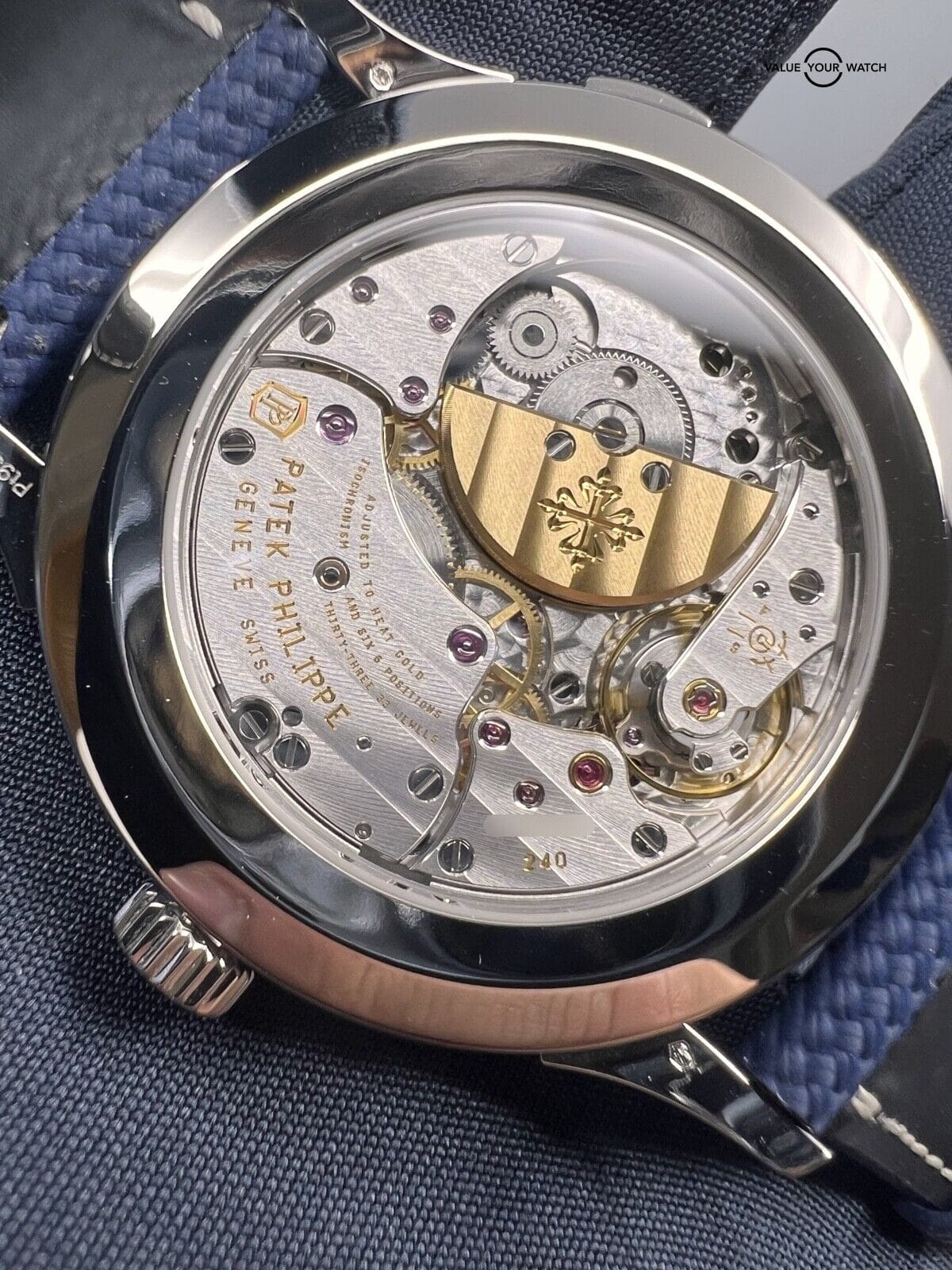 Authenticity Guarantee2022 New 3 Straps Patek Philippe Complications World Time Platinum Blue 5230P - Image 6