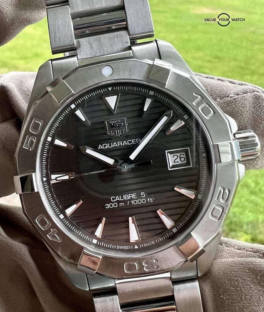 TAG Heuer Aquaracer Automatic Calibre 5 Gray Dial Men's Watch - WAY2113.BA0910