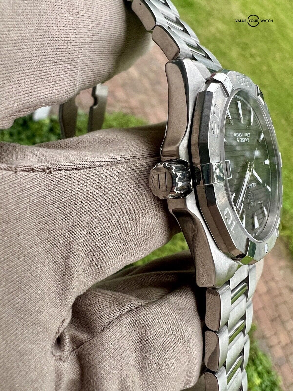 TAG Heuer Aquaracer Automatic Calibre 5 Gray Dial Men's Watch - WAY2113.BA0910 - Image 4