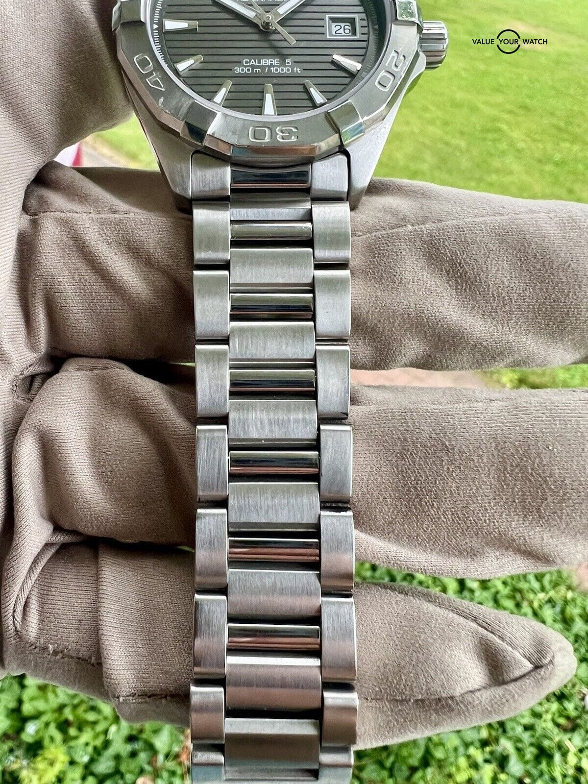 TAG Heuer Aquaracer Automatic Calibre 5 Gray Dial Men's Watch - WAY2113.BA0910 - Image 7