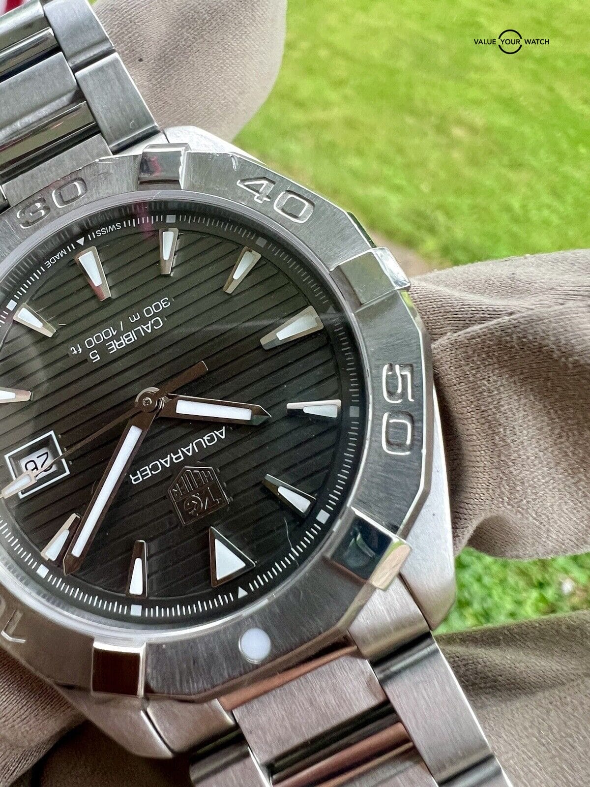 TAG Heuer Aquaracer Automatic Calibre 5 Gray Dial Men's Watch - WAY2113.BA0910 - Image 16