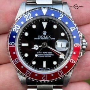 Serviced 1997 Rolex GMT Master Pepsi 16700 Sapphire Quick Set Date, Box/Papers