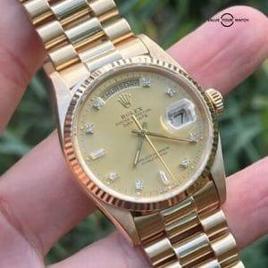 Serviced 1987 Rolex Day-Date President 18038 18k Solid Gold. FULL COLLECTOR SET