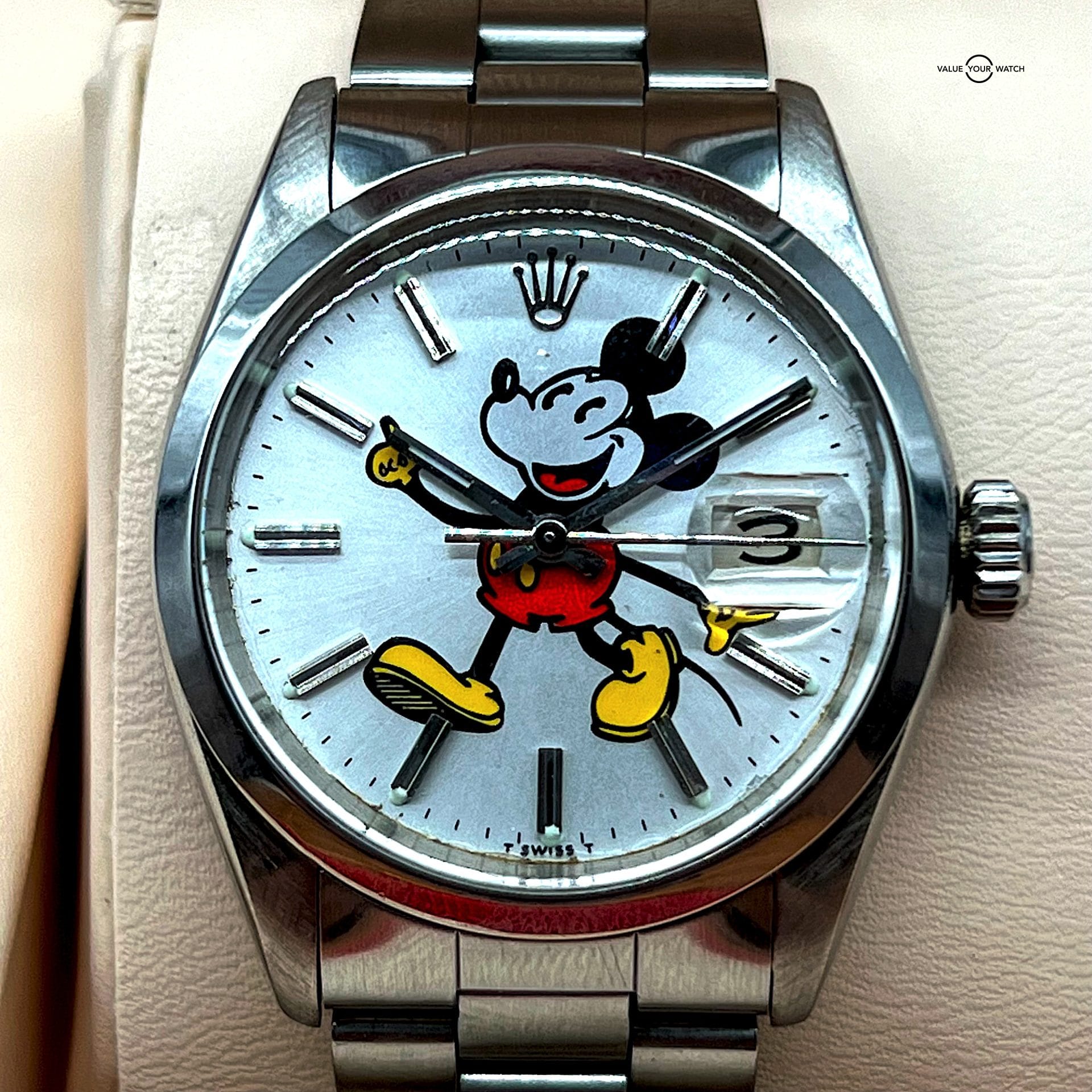 Rolex Oyster Perpetual Date 1500 Mickey Mouse Dial 34mm