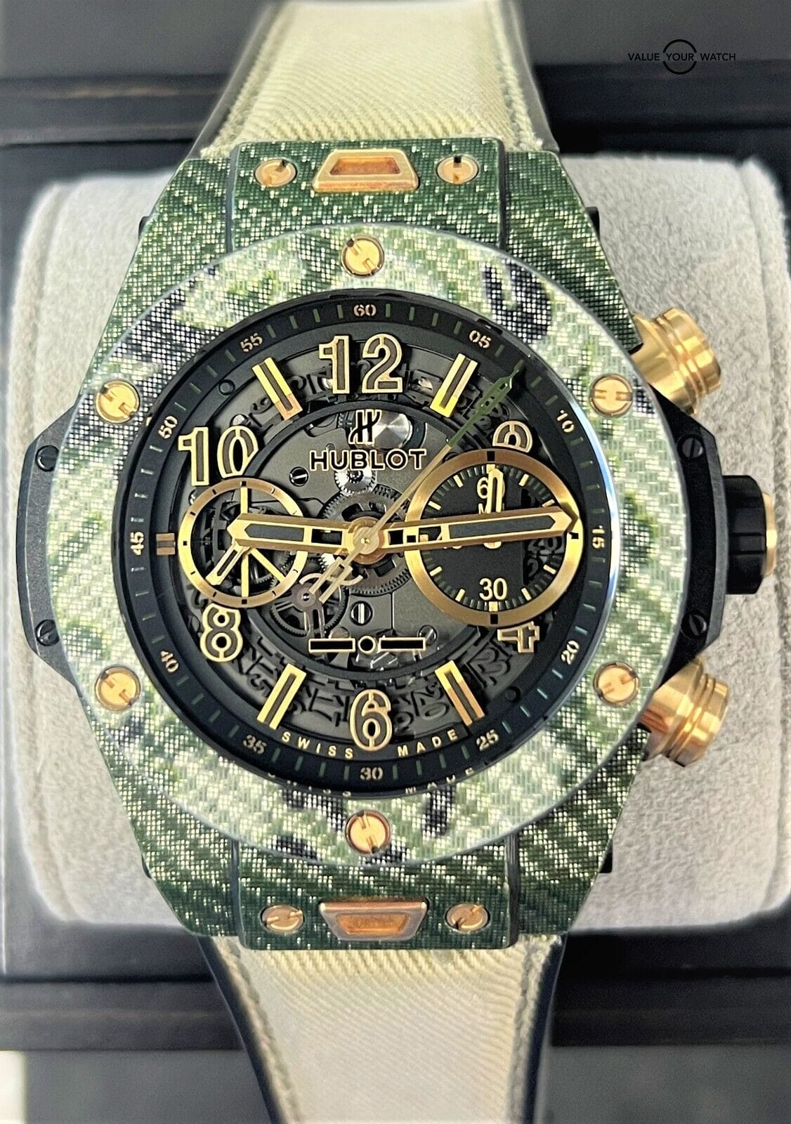 Hublot Big Bang Unico Chronograph 45mm 411.YG.1198.NR.ITI16 Green Camo SERVICED! - Image 3