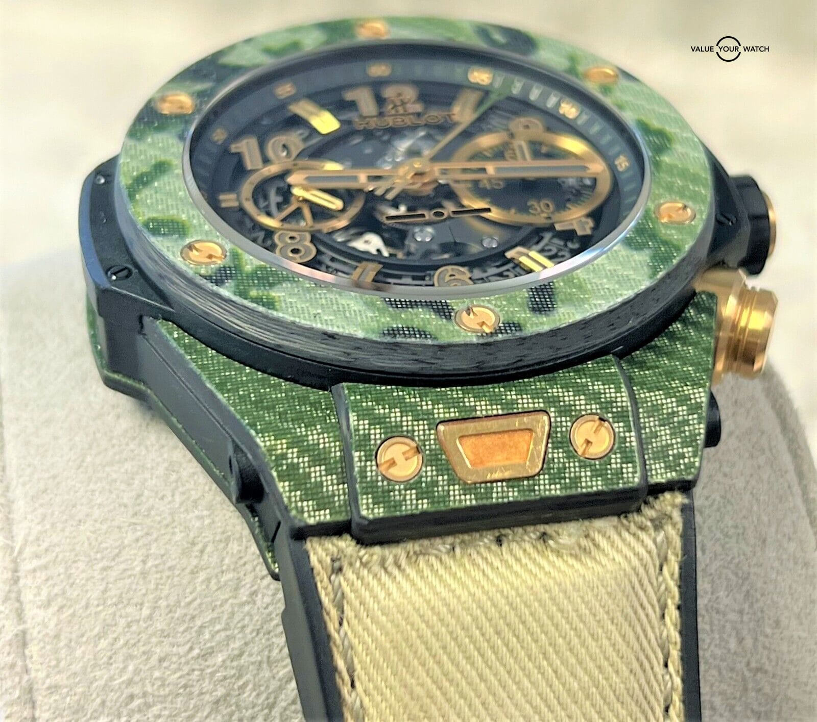 Hublot Big Bang Unico Chronograph 45mm 411.YG.1198.NR.ITI16 Green Camo SERVICED! - Image 16