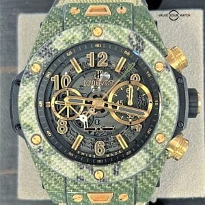 Hublot Big Bang Unico Chronograph 45mm 411.YG.1198.NR.ITI16 Green Camo SERVICED!