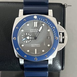 Panerai Luminor Submersible Automatic 42mm Steel Mens Strap Watch Date PAM 959