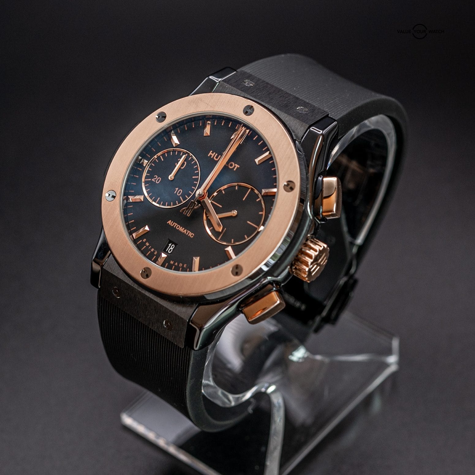 Hublot Classic Fusion King Rose Gold Chronograph Black Dial 45mm 521.CO.1181.RX -- FRESH SERVICE, FULL SET