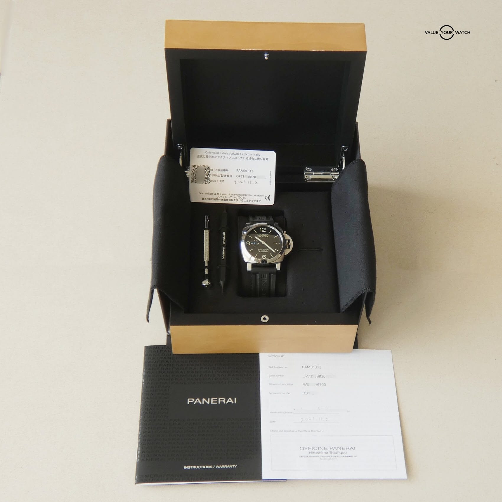 Panerai Luminor Marina 1950 Full Set US Euro Ship Automatic PAM01312 - Image 8