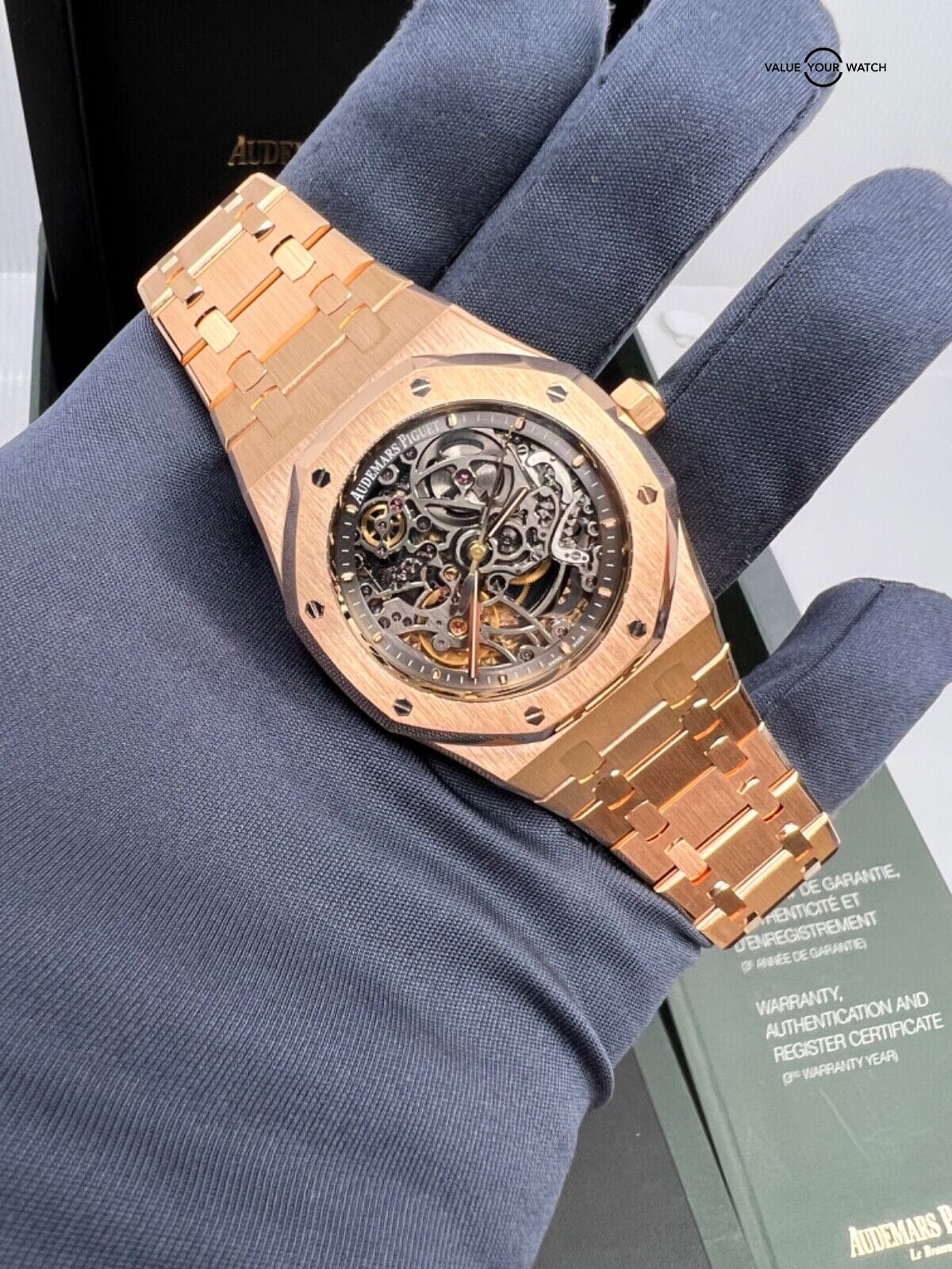 Ap 39mm rose gold skeleton hotsell