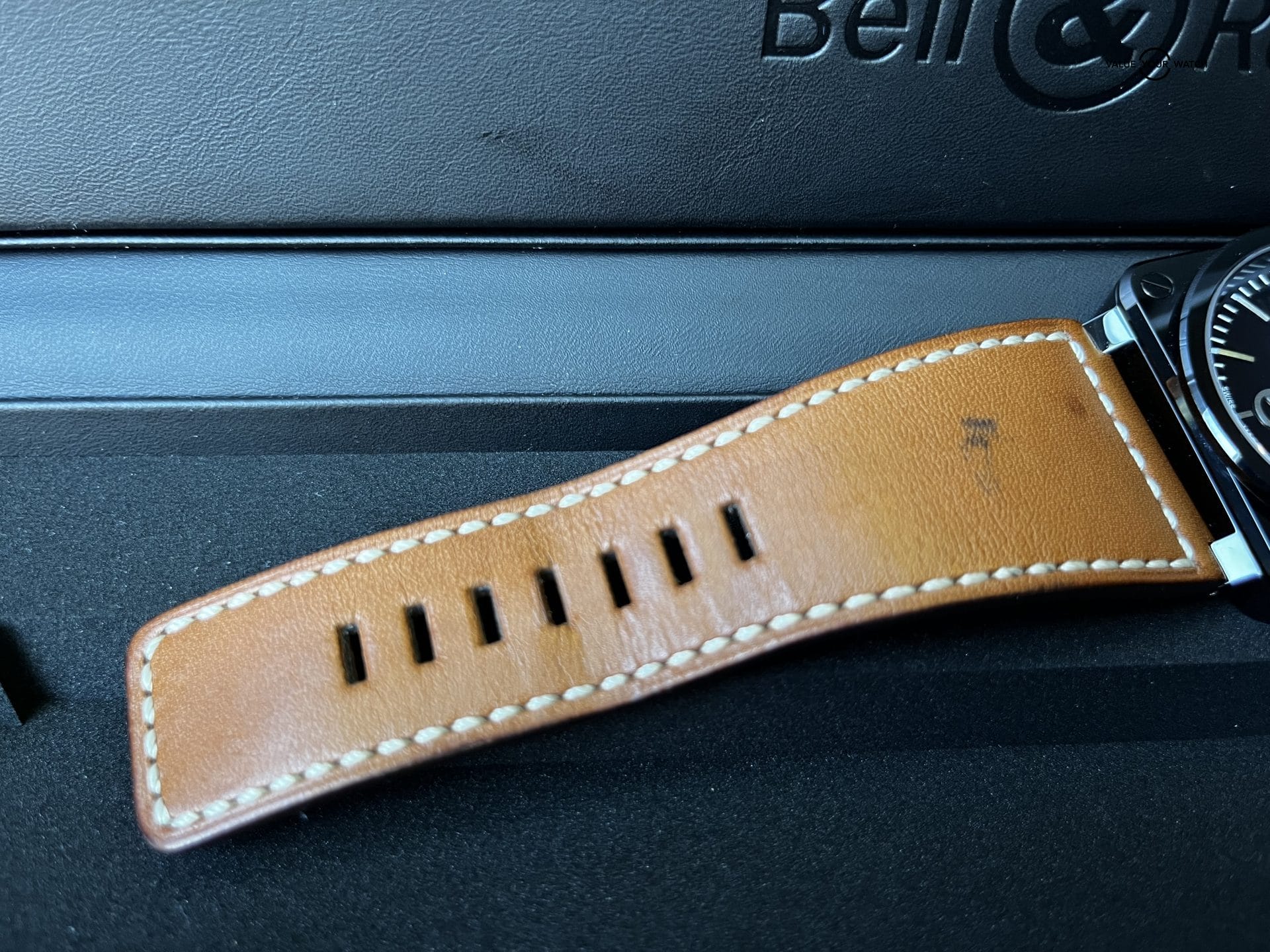 Extremely Clean BELL & ROSS Aviation BR03-92 Black Ceramic 42mm Brown Leather - Image 10