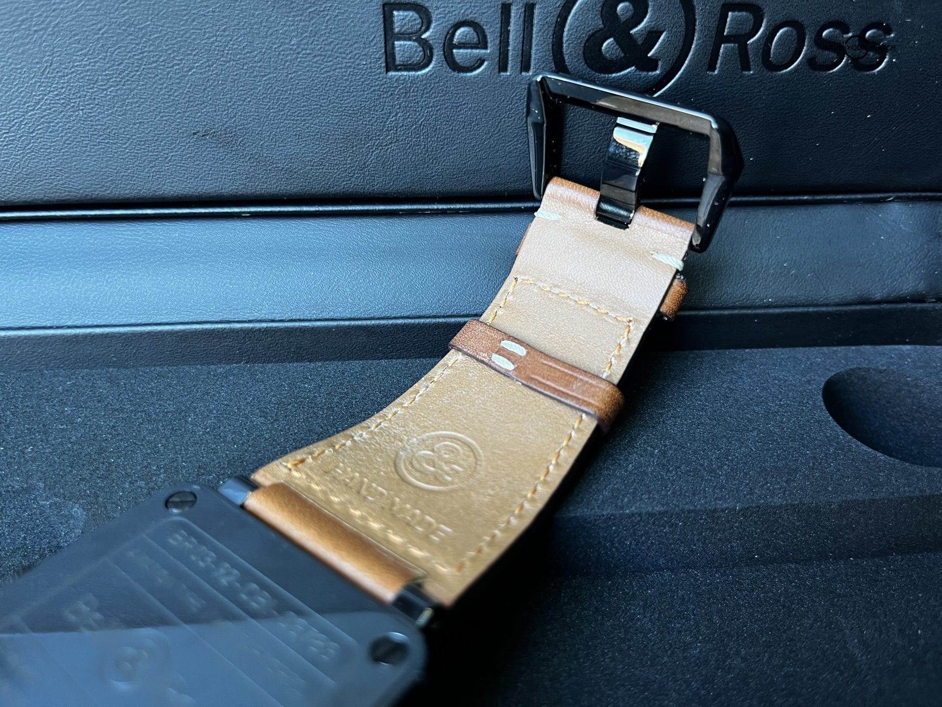 Extremely Clean BELL & ROSS Aviation BR03-92 Black Ceramic 42mm Brown Leather - Image 11