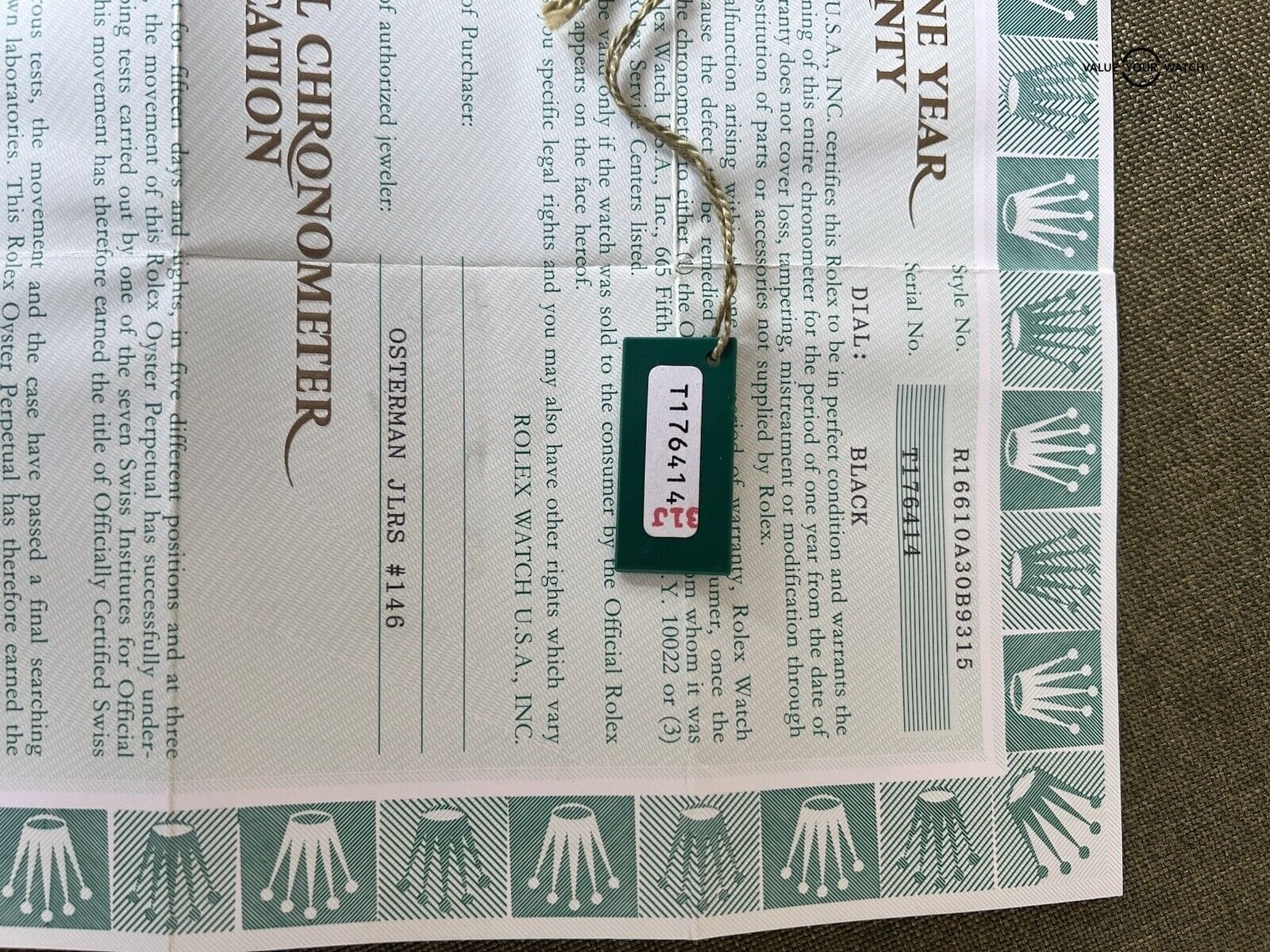 Rolex Submariner Box And Papers Full Set - 16610 - Image 10